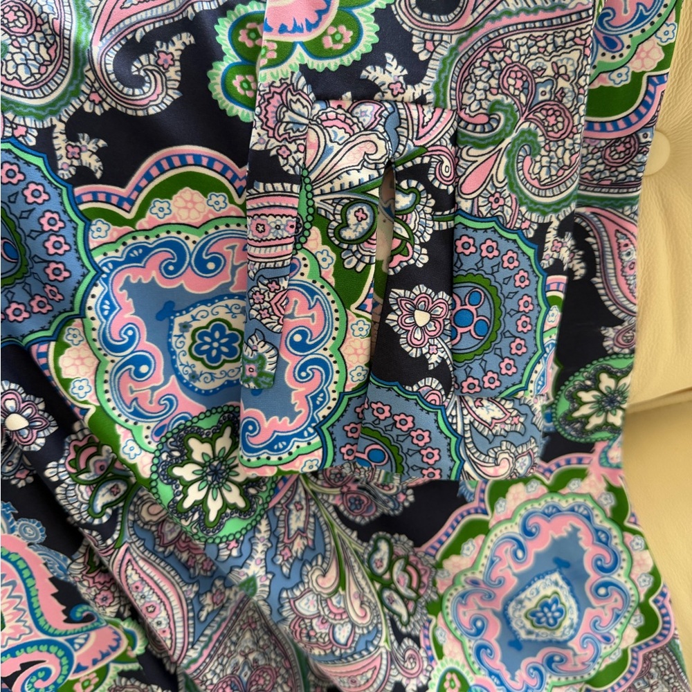 Jude Connally Navy, Blue, Purple Paisley Dress - Picture 6 of 6